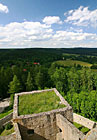 Pohled ze zříceniny hradu Landštejn, Česká Kanada.