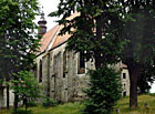 Kostel v obci Slavonice, přírodní park Česká Kanada.