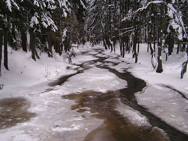 Údolí Doubravy v zimě