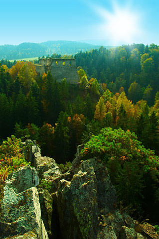 Zřícenina hradu Dívčí kámen, Blanský les