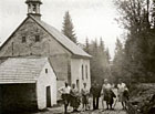 Hauswaldská kaple na historické fotografii.