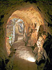 Historický důl Kovárna - důlní chodba, Krkonoše.