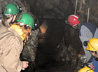 Historický důl Kovárna - důlní chodba, Krkonoše.
