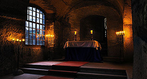 Svatební místnost v kostele hradu Sloup