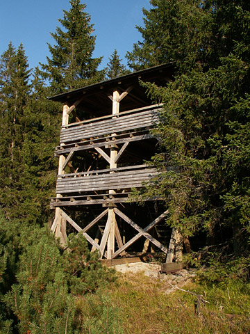 Vyhlídková věž na Jezerní slati, Šumava