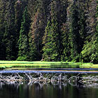Jezero Laka, Šumava - turistická tabulka u jezera.