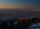 Pohled z Lysé hory na Malou Fatru na Slovensku.