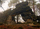 Malá Pravčická brána - skalní stěna.