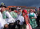 Mezinárodní folklorní festival Strážnice – zábava na náměstí.