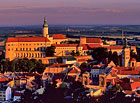 Mikulov - panoramatický pohled na město.