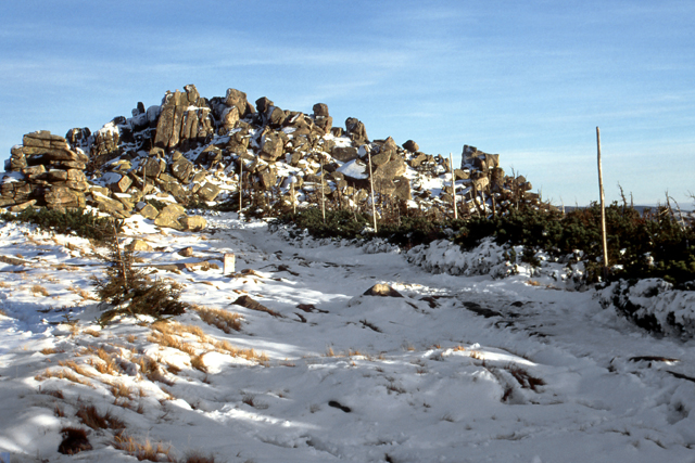 Mužské kameny v zimě, Špindlerův Mlýn, Krkonoše