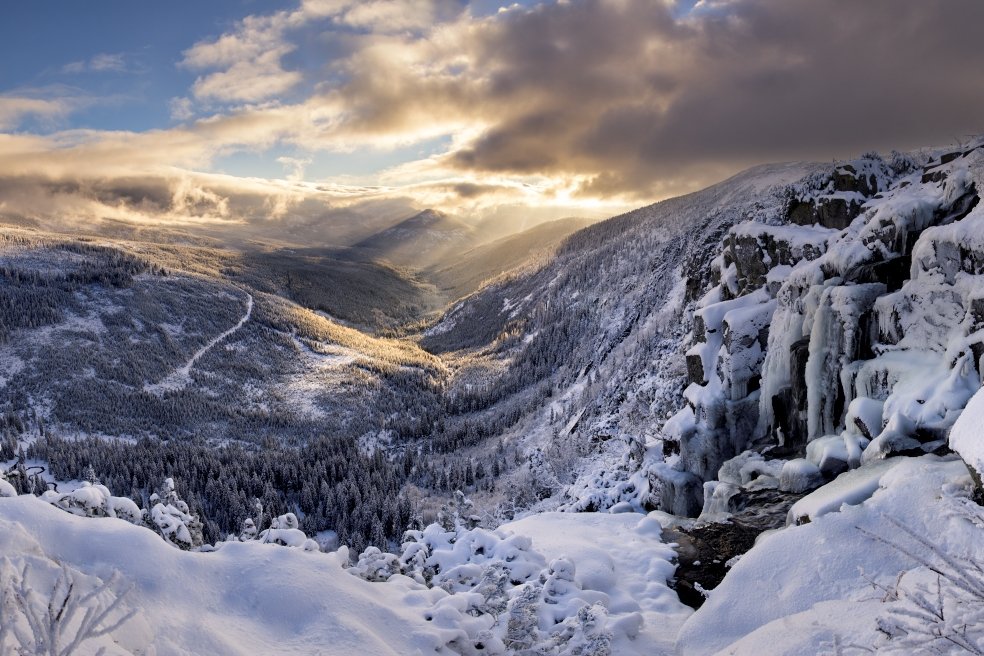 Pančavský vodopád v zimě | Krkonoše, národní park