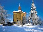 Barokní kaple Hvězda v zimě, Broumovské stěny.