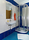 Koupelna v Modrém pokoji v penzionu U Achilla.