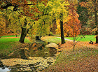 Barvy podzimu. Průhonický park je jeden z největších přírodně krajinářských parků Evropy a jeden z nejvýznamnějších zámeckých parků v ČR. Vyniká důmyslnými průhledy a mimořádnou krásou barev od jara do podzimu; roste tu 1 600 druhů dřevin.

