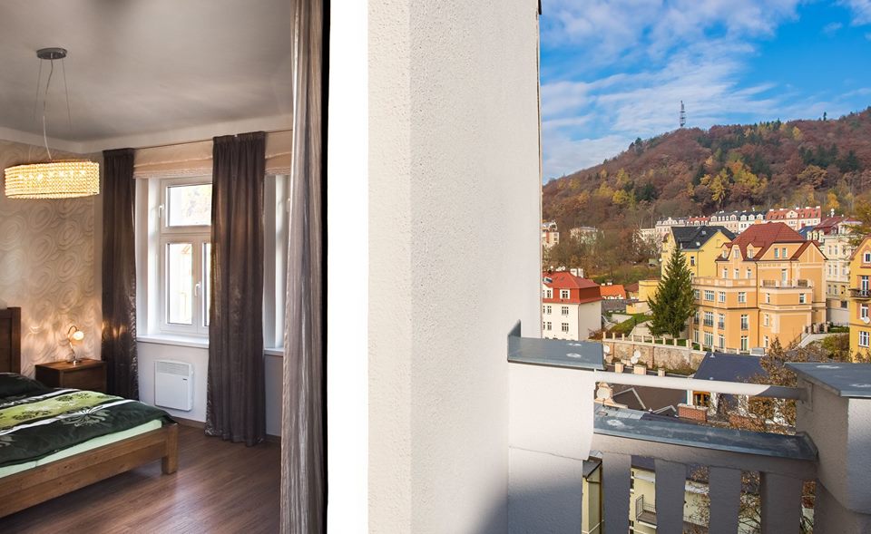Apartmán 3P – ložnice s balkonem | Rezidence Vyšehradská