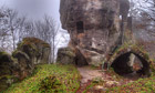 Skalní hrad Střmen – vrcholová vyhlídka, Teplické skály.