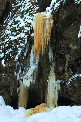 Ledopád v Teplických skalách | Broumovsko