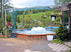 Vodní park Čabárna - bazének s Koi kapry.