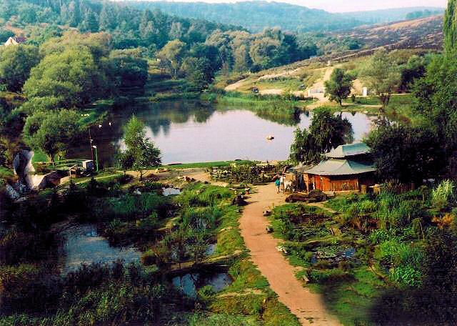 Celkový pohled na vodní park Čabárna