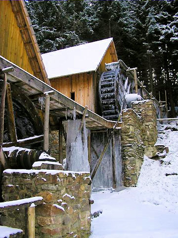 Zlatorudné mlýny v zimě, Zlaté Hory
