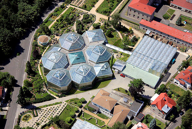 Botanická zahrada Liberec - letecký pohled