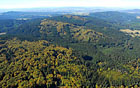 Novohradské hory - letecký snímek.