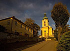 Kostel v obci Osvětimany, Chřiby.
