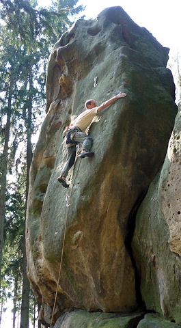 Horolezec na Buchlovském kameni, Chřiby