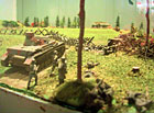 Tvrz Stachelberg - diorama zachycující boj o pevnostní linii.