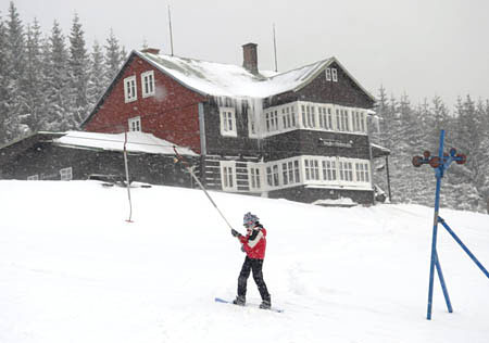 Soukromý lyžařský vlek u Modrodolské boudy