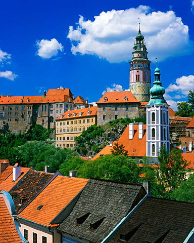 Hrad a zámek Český Krumlov - pohled na zámeckou věž