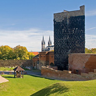 Původně kamenný hrad nechal císař Friedrich I. Barbarosa Štaufský ve 12. stol. přestavět na císařskou falci – dočasné sídlo, které využíval k pobytu při svých cestách po německé říši. V ČR je tato falc jediná.

