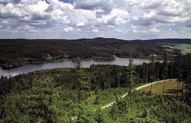Přírodní park Česká Kanada z hradu Landštejn