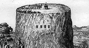 Vůbec 1. vyobrazení hradu Sloup z r. 1712