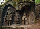 Skalní reliéf v prostoru Blaník před jeskyní Klácelka.