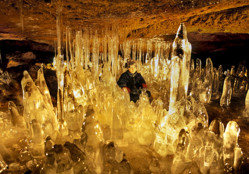 Jeskyně víl, ledová jeskyně | Kyjov, České Švýcarsko