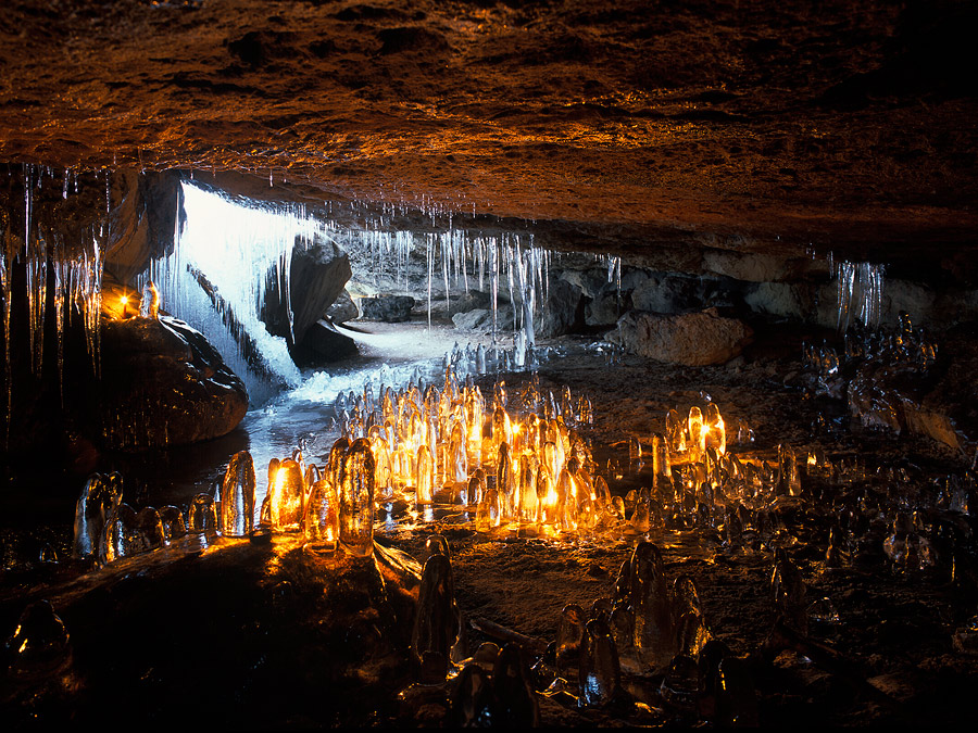 Jeskyně víl, ledová jeskyně | Kyjov, České Švýcarsko