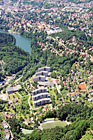 Koleje Technické univerzity Liberec-Harcov - letecký pohled.