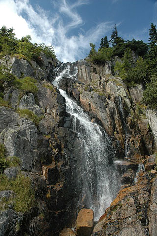 Pančavský vodopád - horní část