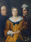 Obraz rodiny Heslerů, bohatí těžaři z Horní Blatné.