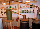 Muzeum lidových pálenic - destilační přístroje.