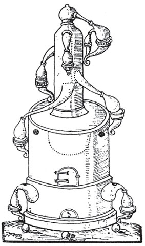 Destilační přístroj z roku 1606