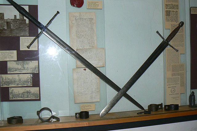 Popravčí meče, expozice práva útrpného