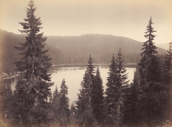 Čertovo jezero na snímu z roku 1880-82, J. Eckert