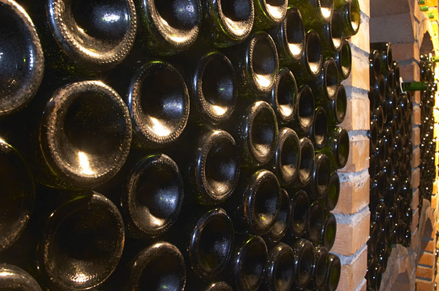 Archiv vín ve vinném sklepě U Machalínků