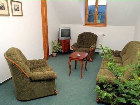 Penzion Lesovna Žofín - obývací místnost v apartmánu
