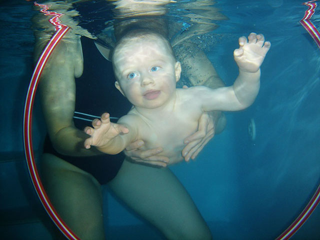 Plavání kojenců a batolat v penzionu Myslivna