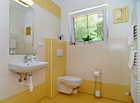 Sprchový kout Žlutého pokoje v penzionu U Achilla.