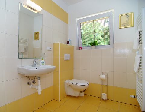 Koupelna Žlutého pokoje v penzionu U Achilla | Český Krumlov